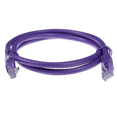 ACT Purple 1.5 meter U/UTP CAT6A patch cable with RJ45 connectors
