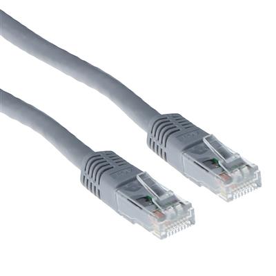 ACT Grey 1 meter U/UTP CAT6 patch cable with RJ45 connectors