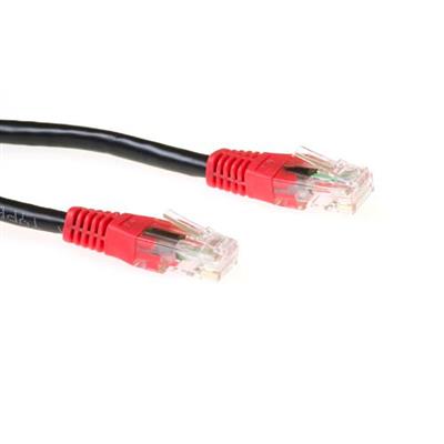 ACT Black 10 meter U/UTP CAT6 patch cable cross with RJ45 connectors