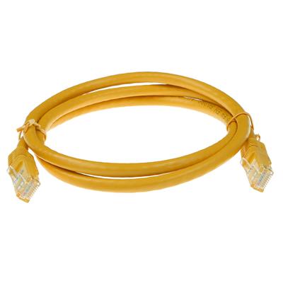 ACT Yellow 0.5 meter LSZH U/UTP CAT6 patch cable with RJ45 connectors