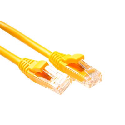 ACT Yellow 1 meter U/UTP CAT5E patch cable component level with RJ45 connectors