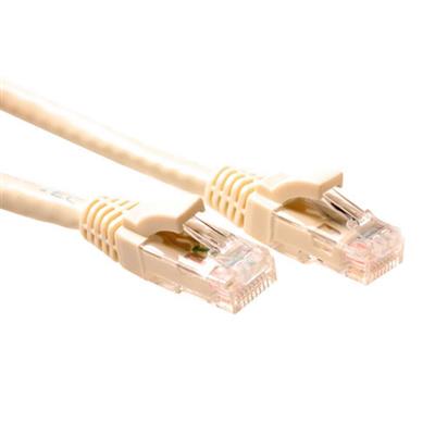 ACT Ivory 7 meter U/UTP CAT6 patch cable component level with RJ45 connectors