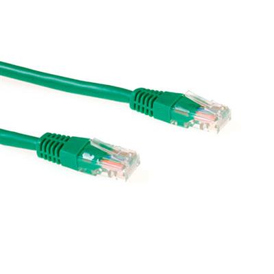 Ewent Green 0.5 meter U/UTP CAT5E CCA patch cable with RJ45 connectors