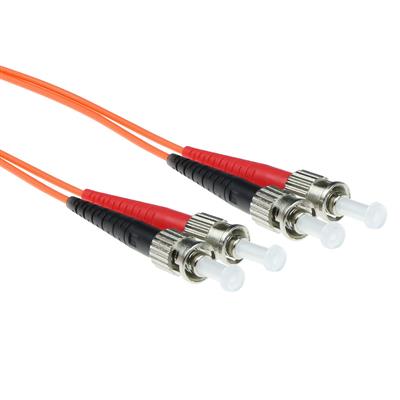 ACT 2 meter LSZH Multimode 50/125 OM2 fiber patch cable duplex with ST connectors