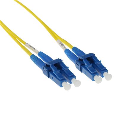 ACT 15 meter LSZH Singlemode 9/125 OS2 short boot fiber patch cable duplex with LC connectors
