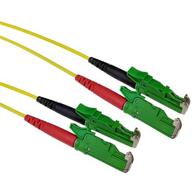 ACT 7 meter LSZH Singlemode 9/125 OS2 fiber patch cable duplex with E2000/APC and E2000/APC connectors