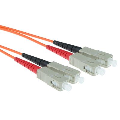ACT 1.5 meter LSZH Multimode 50/125 OM2 fiber patch cable duplex with SC connectors