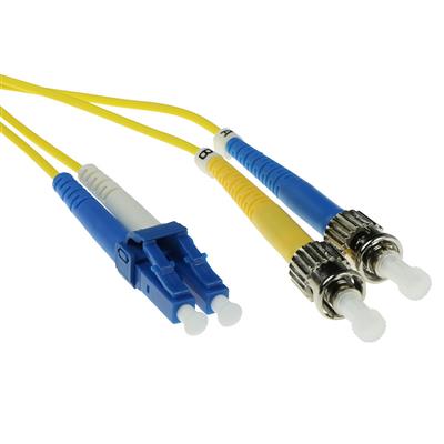 ACT 3 meter LSZH Singlemode 9/125 OS2 fiber patch cable duplex with LC and ST connectors