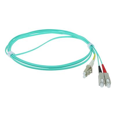 ACT 3 meter LSZH Multimode 50/125 OM3 fiber patch cable duplex with LC and SC connectors