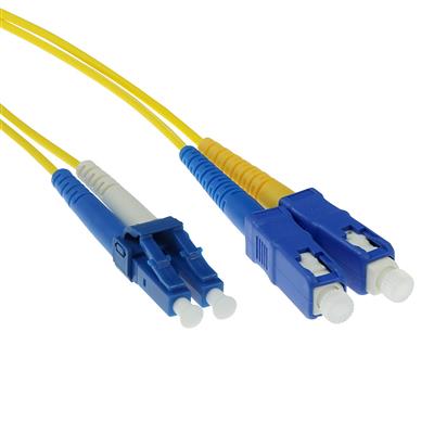ACT 3 meter LSZH Singlemode 9/125 OS2 fiber patch cable duplex with LC and SC connectors