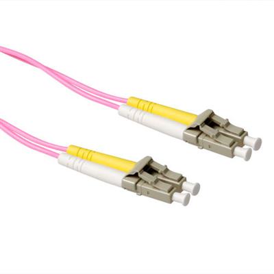 ACT 22 meter LSZH Multimode 50/125 OM4 fiber patch cable duplex with LC connectors