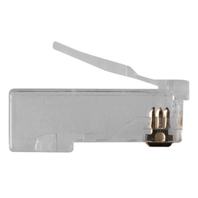 ACT RJ45 (8P/8C) CAT5E modulaire connector for round cable with solid or standed conductors