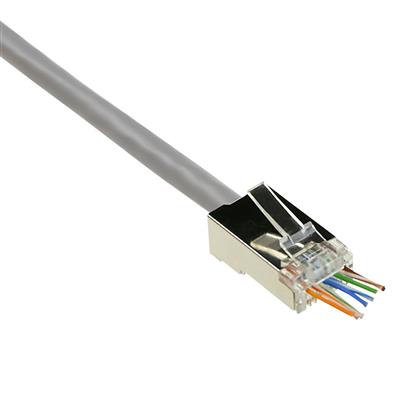 ACT RJ45 (8P/8C) CAT6 easyconnect shielded modulaire connector for round cable with solid or stranded conductors