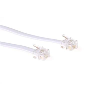 ACT White 10 meter flat telephone cable with RJ12 connectors