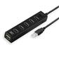 ACT USB Hub 2.0, 7x USB-A, on and off switch, black