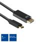 ACT USB-C to DisplayPort male kabel 2.0m 4K @ 60Hz, Zip Bag
