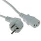 ACT Powercord mains connector CEE 7/7 male (angled) - C13 white 1.5 m