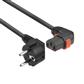 ACT Powercord CEE 7/7 male (angled) - C13 IEC Lock (right angled) black 1 m, EL446S