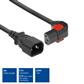 ACT Powercord C14 - C13 IEC Lock (down angled) black 3 m, PC2052