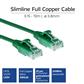 ACT Green 0.25 meter LSZH U/UTP CAT6 datacenter slimline patch cable snagless with RJ45 connectors