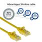 ACT Yellow 1 meter LSZH U/UTP CAT6 datacenter slimline patch cable snagless with RJ45 connectors
