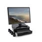 Ewent Monitor stand, Riser, adjustable height, up to 27kg, with drawer, Black
