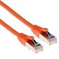 ACT Orange 1.00 meter SFTP CAT6A patch cable snagless with RJ45 connectors