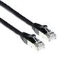 ACT Black 15 meter SFTP CAT6A patch cable snagless with RJ45 connectors