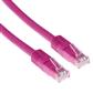 ACT Pink 10 meter U/UTP CAT6 patch cable with RJ45 connectors