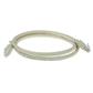ACT Ivory 0.25 meter U/UTP CAT6A patch cable with RJ45 connectors