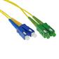 ACT 2 meter LSZH Singlemode 9/125 OS2 fiber patch cable duplex with SC/APC and SC/PC connectors