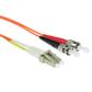 ACT 1 meter LSZH Multimode 50/125 OM2 fiber patch cable duplex with LC and ST connectors