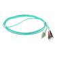 ACT 1 meter LSZH Multimode 50/125 OM3 fiber patch cable duplex with LC and ST connectors