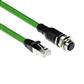 ACT Industrial 6.50 meters Sensor cable M12A 8-pin female to RJ45 male, Ultraflex SF/UTP TPE cable, shielded
