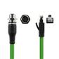 ACT Industrial 5.00 meters Sensor cable M12D 4-pin female chassis to RJ45 male, Superflex Xtreme TPE cable, shielded